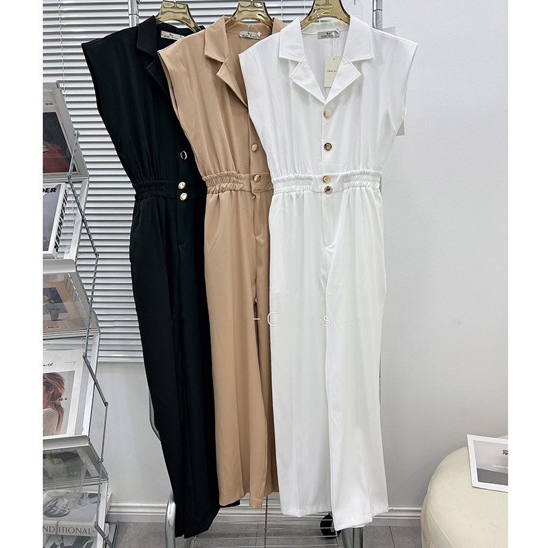 Jumpsuit Cổ Vest Dáng Dài Hàng Quảng Châu JS0011-Teen 888