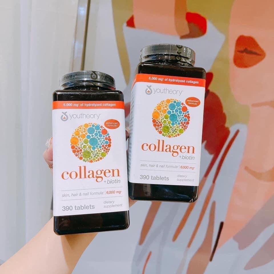 Viên uống Youtheory Collagen Mỹ 390 viên - Collagen Youtheory Giúp Da Căng Mọng .Sản Phẩm Của Huyên Hiếu Mỹ Phẩm