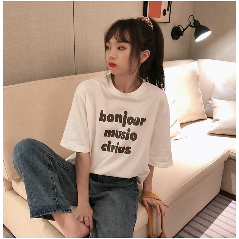 Áo thun tay lỡ vải Cotton form rộng oversize-ATN001