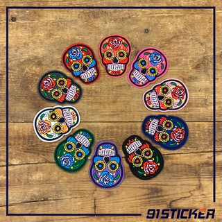 STICKER VẢI ĐẦU LÂU SKULL ĐỦ 10 MÀU HÀNG ĐỘC - CHẤT - HỊN ĐÉT ĐÈN ĐẸT