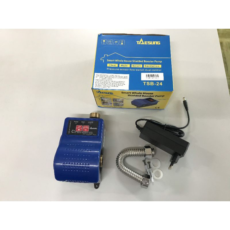 Bơm tăng áp thông minh không ồn mini 24V Taesung TSB-24  chuyên dùng cho máy giặt, phòng bếp,...