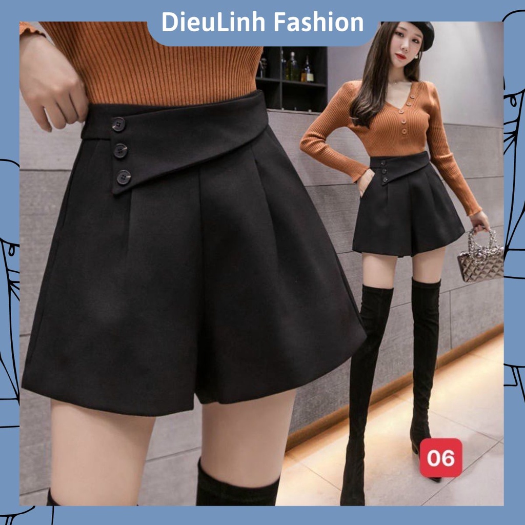 Quần Short Tây Nữ Lưng Cao, Quần Short Nữ DieuLinh_Fashion, Chất Liệu Vải Tuyết Mưa Mềm Mại, Phong Cách Thời Trang TCS.
