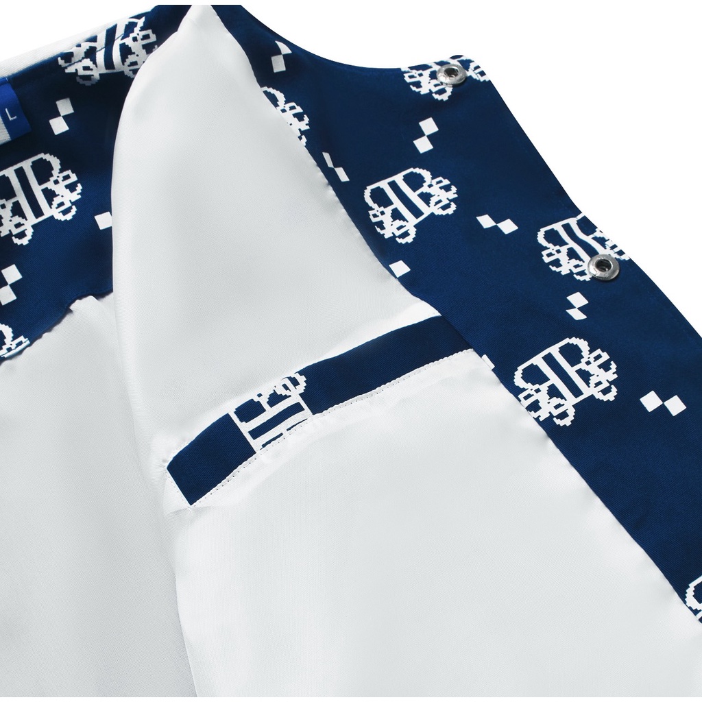LOCAL BRAND REE - ÁO KHOÁC KHAKI DIAMOND MONOGRAM MÀU DENIM BLUE