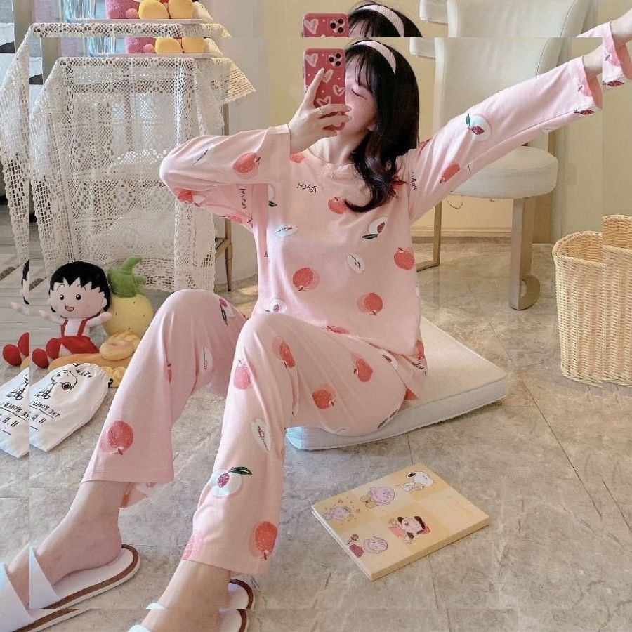 Đồ Bộ Nữ Tay Dài Quần Dài Hoạt Hình Thun Mềm Mịn Cực Xinh YAN ROSE | BigBuy360 - bigbuy360.vn