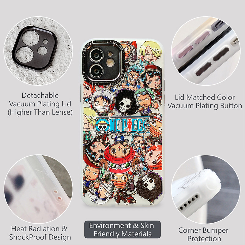 Ốp Điện Thoại TPU Silicone Mềm Chống Rơi In Hoạt Hình One Piece Cho iPhone 12 Pro Max 11 Pro Max X Xs Max XR 8 7 Plus