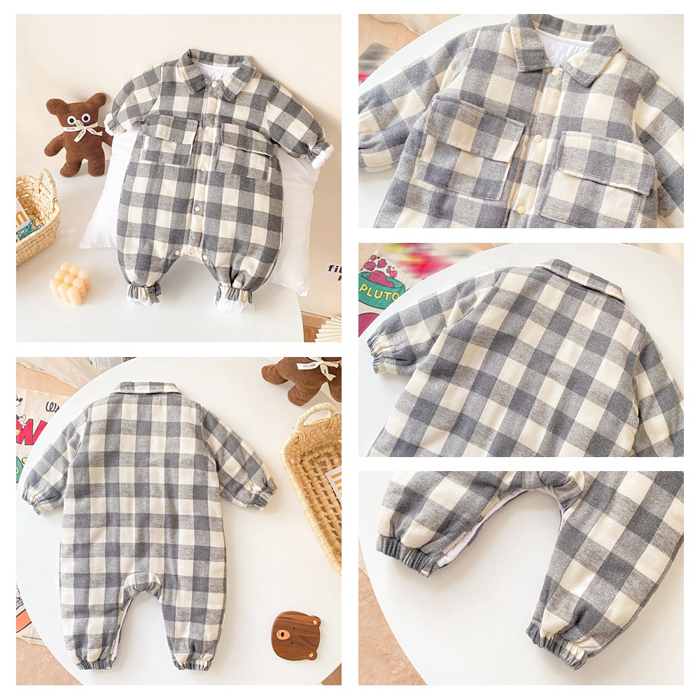 Sanlutoz Bộ Áo Liền Quần Tay Dài Chất Liệu Cotton Thời Trang Mùa Đông Cho Bé Gái