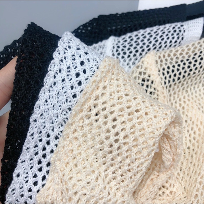 Set áo khoác lưới mix áo yếm hoa hot hit hàng QC