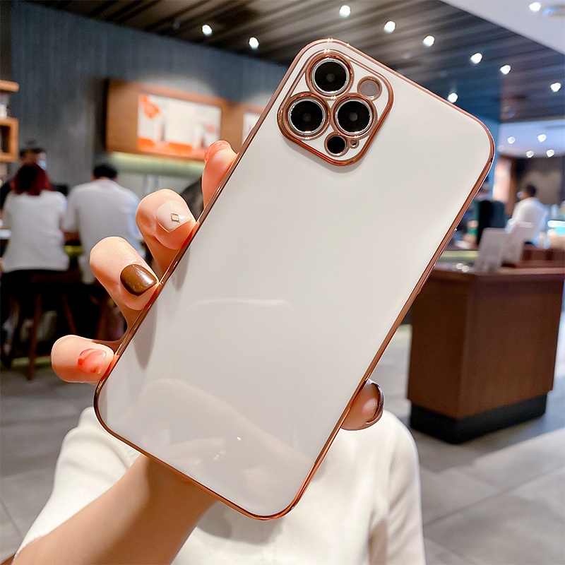Ốp Điện Thoại TPU Mạ Màu Cho iPhone 13 12 11 pro max