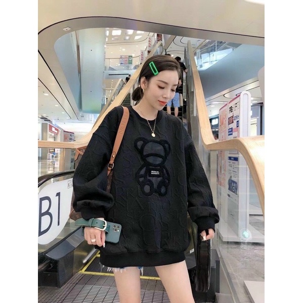 Áo Nỉ Hodie Gấu Thêu In Chữ Nổi Form Rộng Xoaistore.unisex | BigBuy360 - bigbuy360.vn