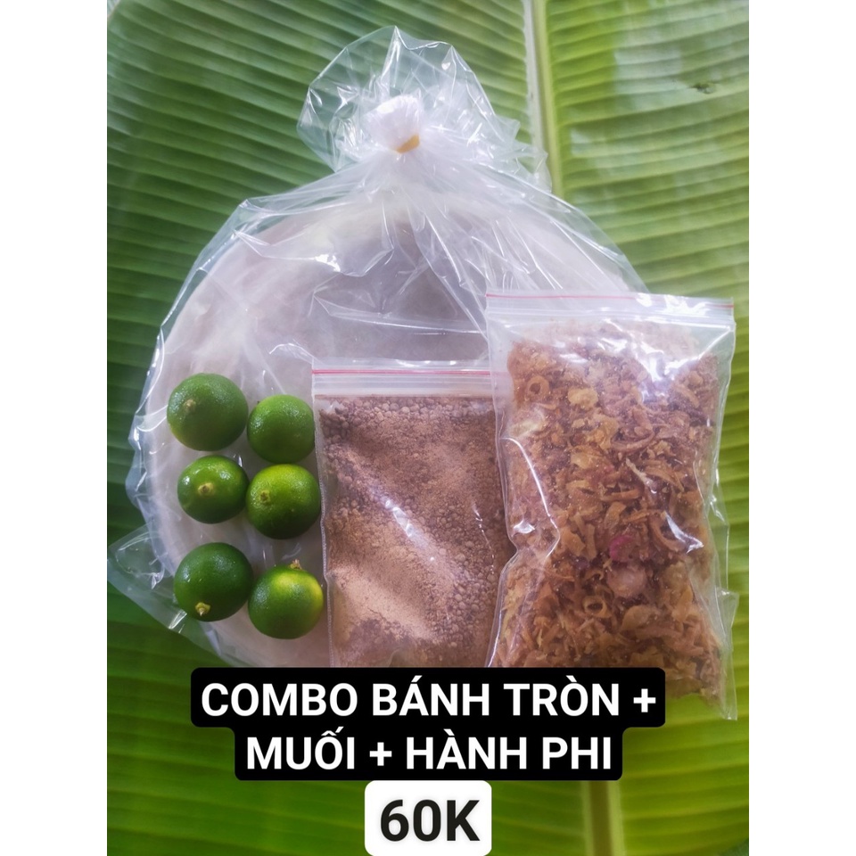Combo bánh tròn + muối + hành phi