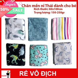 Chăn Mền Nỉ Thái Lan Cao Cấp nhiều màu sắc, họa tiết dễ thương - KT: 0.8x1m - HALIDO