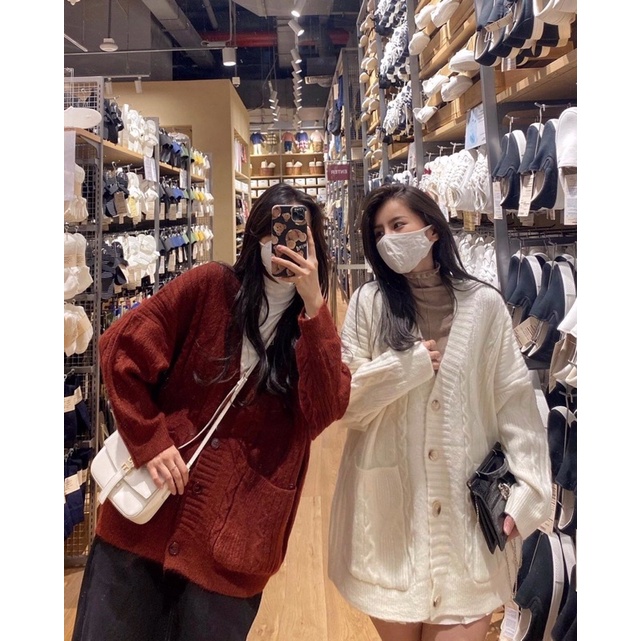 Áo cadigan dáng rộng trơn- Chất lượng loại 1