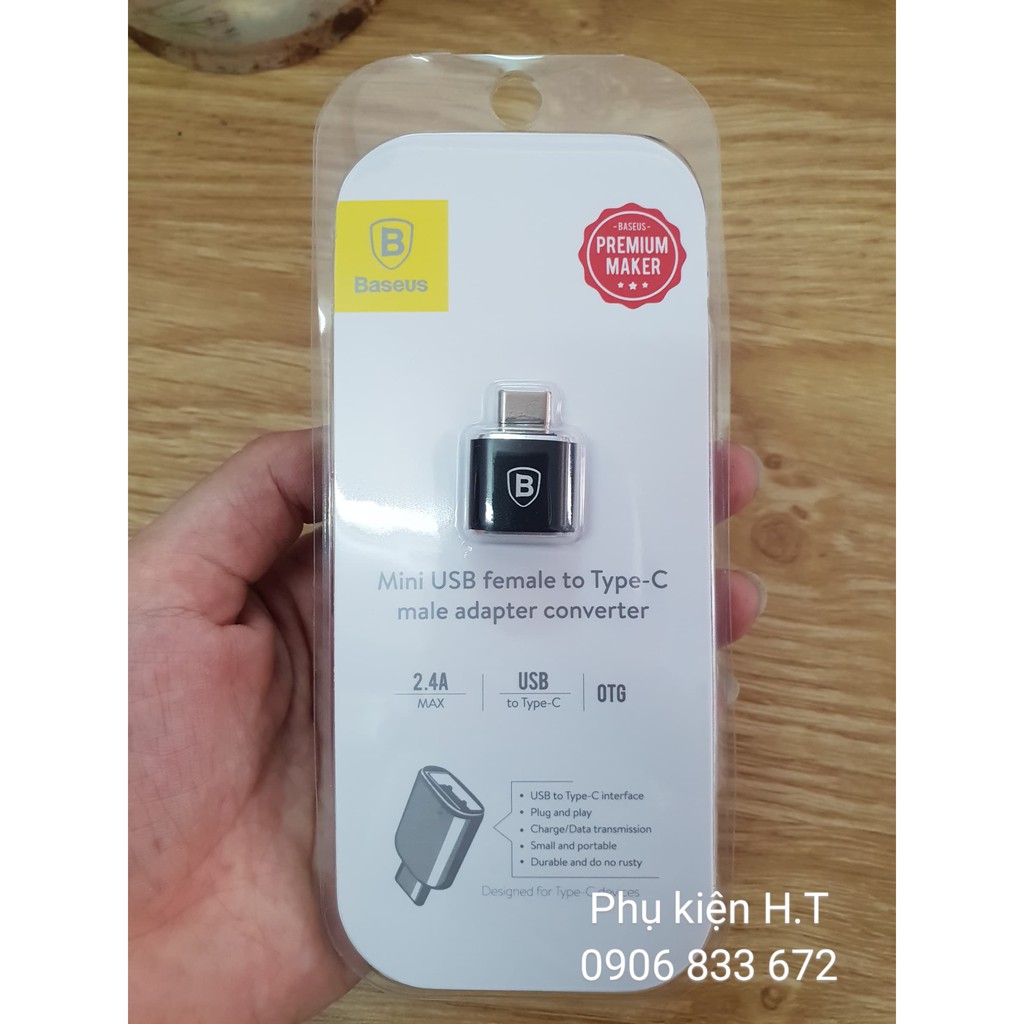 [HCM] Đầu chuyển Type C sang Micro USB hoặc USB Baseus