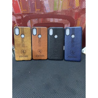 Ốp lưng Xiaomi Mi A2/Mi 6X kiểu da màu in logo