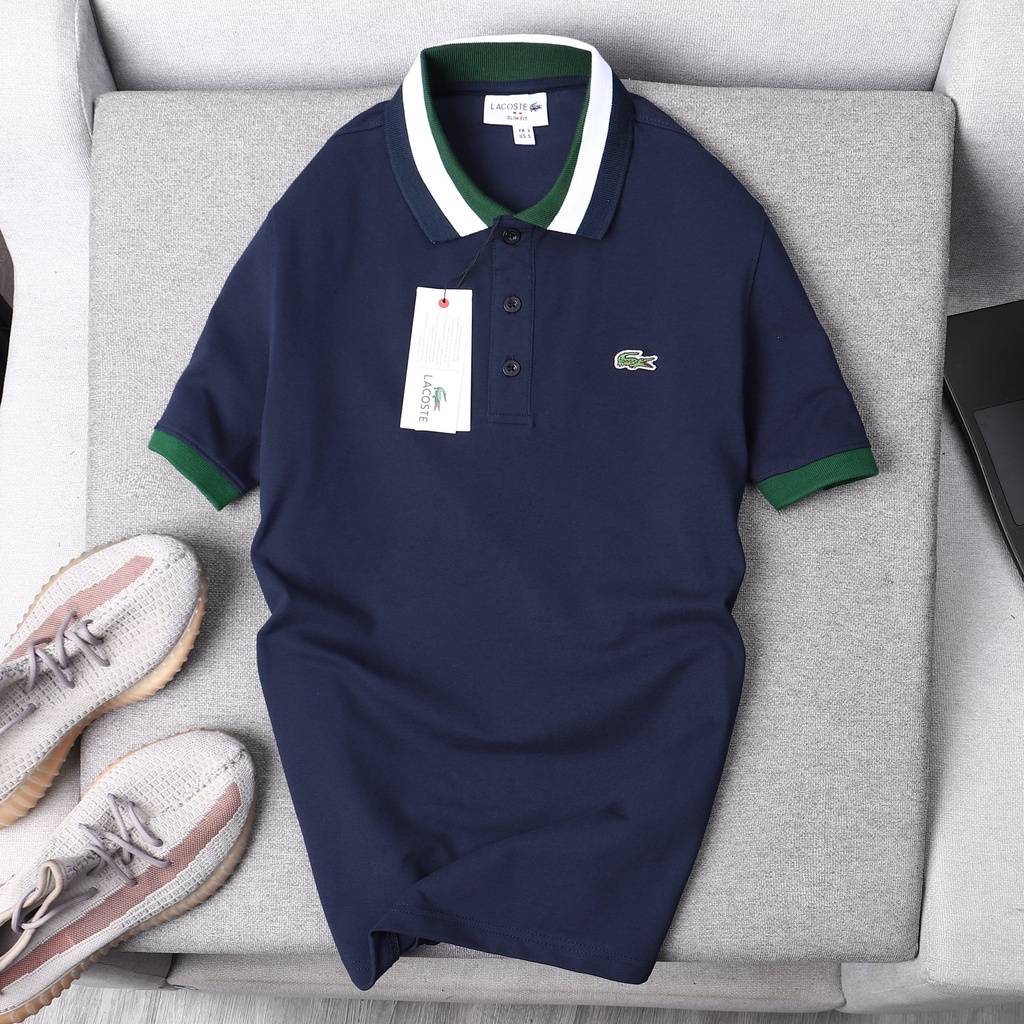 Aó polo nam LCST cổ 3 khuy,Form Slimfit,vải cotton cá sấu dư xịn co dãn 4 chiều,thấm hút mồ hôi,Hàng VNXK TH094