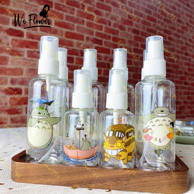 Bình xịt rỗng 50ml/100ml in họa tiết Totoro trong suốt tiện dụng