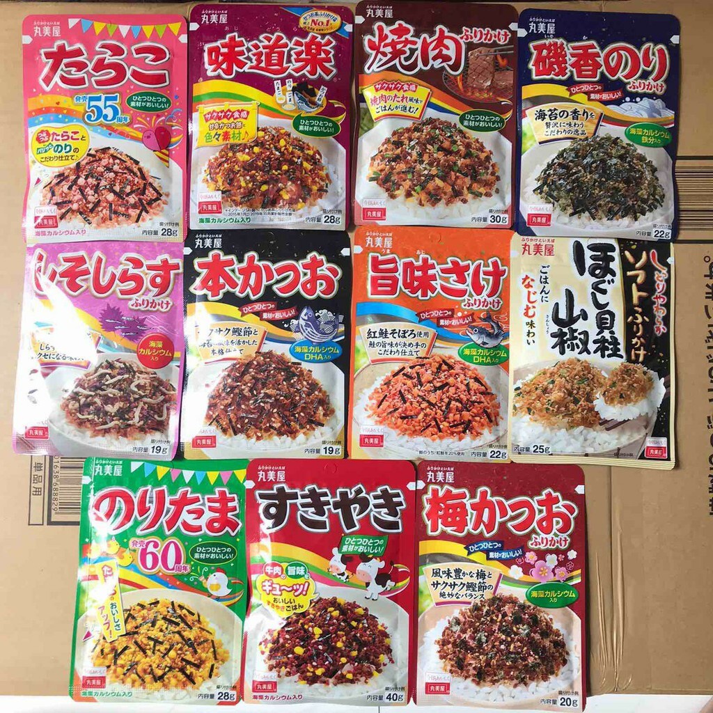 Gia vị rắc cơm Nhật Bản, gia vị rắc cơm MARUMIYA nhiều vị Date 10 2022 thumbnail