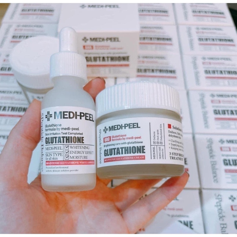 Dưỡng Trắng MEDIPEEL Glutathione 600 White Combo Serum Và Kem Dưỡng Medipeel