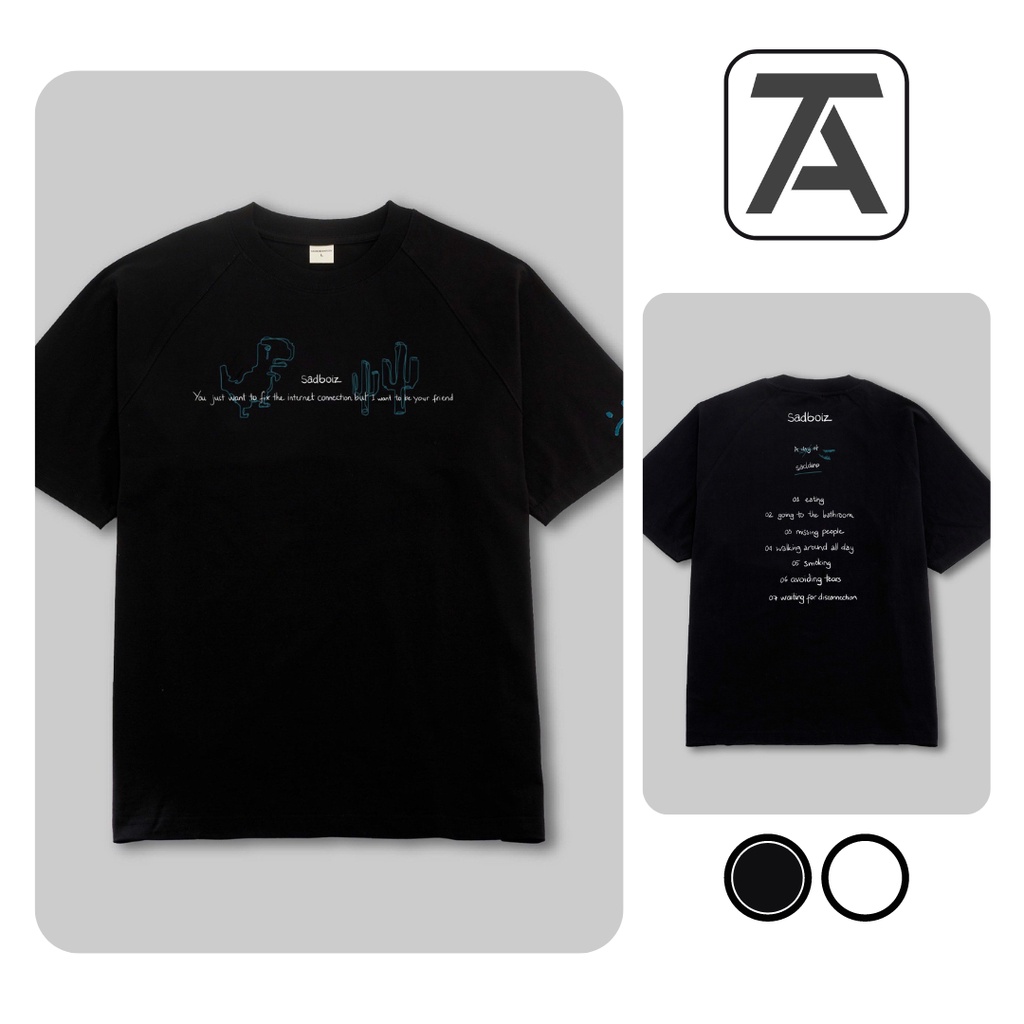 Áo thun tay lỡ nam nữ T&A store khủng long SS1,2- Áo phông Unisex form rộng phong cách Ulzzang Hàn Quốc mặc cặp, nhóm
