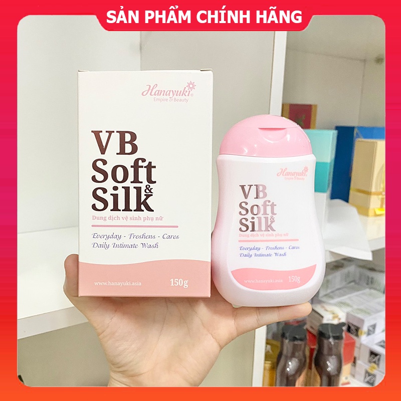 (Hàng thật) Dung dịch vệ sinh VB Soft Silk Hanayuki màu hồng chính hãng - Dung dịch vệ sinh phụ nữ Hana hồng