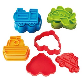 Set 4 khuôn tạo hình đồ ăn M'sa (mẫu phương tiện giao thông)
