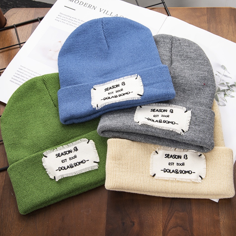 Mũ len dệt kim ấm áp thời trang hàn quốc