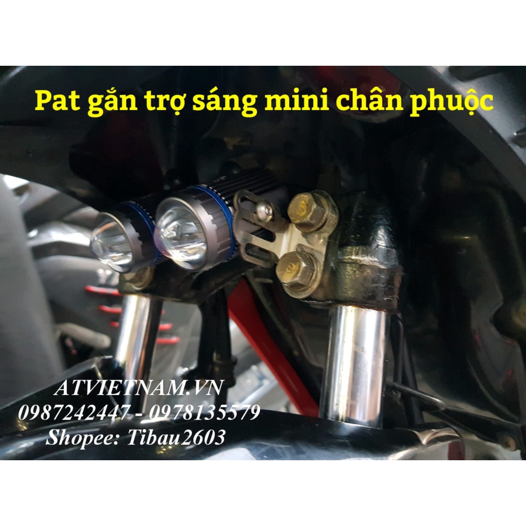 Cặp Pat inox Dùng Gắn bi mini chân Phuộc