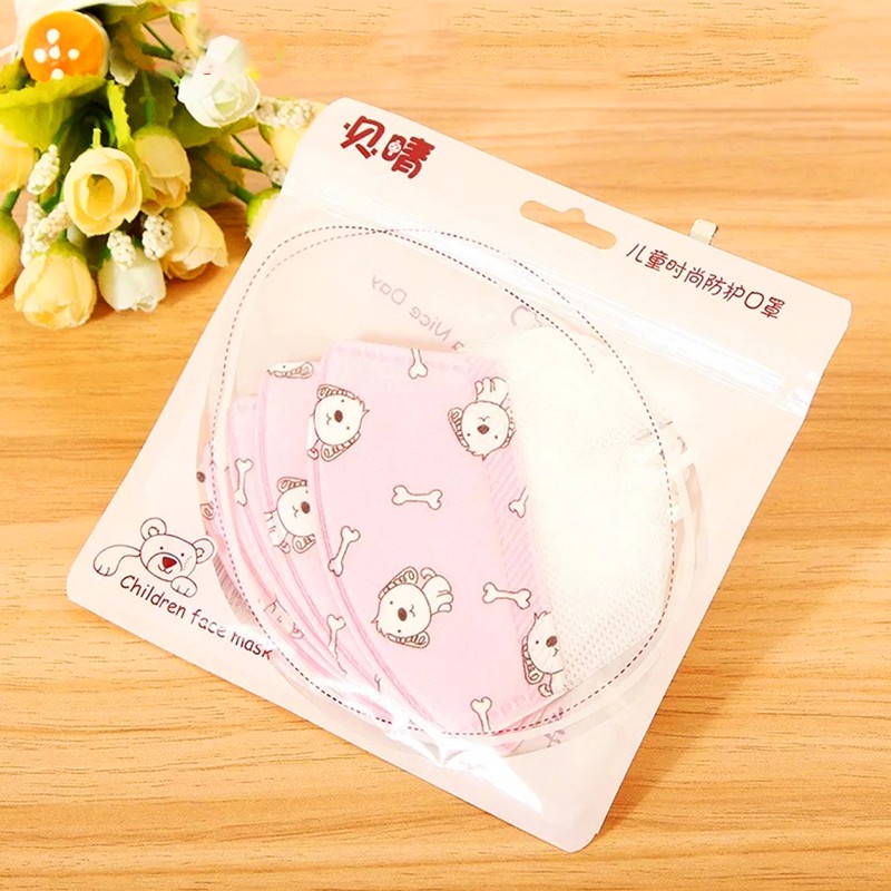 Khẩu trang cho bé, Set 5 khẩu trang 3D cho bé nhiều họa tiết cho bé 0-10 tuổi bảo vệ đường hô hấp của bé BBShine - M001