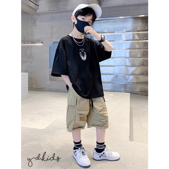 25-40kg)set bộ áo đại bang  kèm quần kaki quảng châu cho bé qc