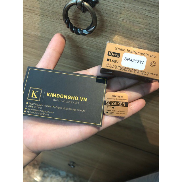 Ảnh thật 100% từ Kimdongho - Viên pin đồng hồ SR421SW SR421 421 Seizaken