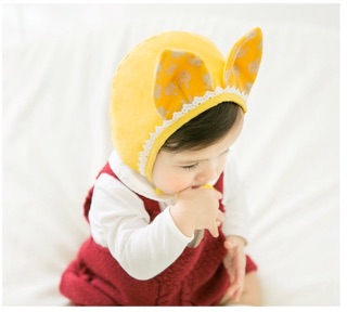 Nón vải cotton 2 tai cột dây
