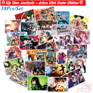 ❉ Tấm Áp Phích In Hình Nhân Vật Anime Học Viện Anh Hùng Độc Đáo ❉ Bộ 30 Miếng Dán Họa Tiết Doodle Thời Trang Chống Thấm Nước
