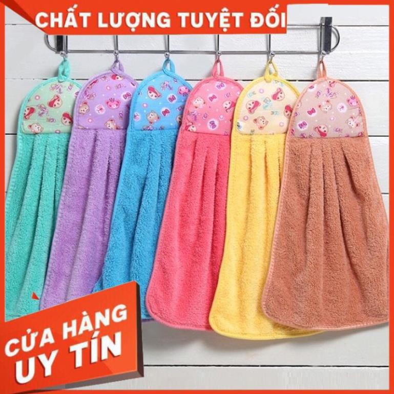 Sale Sốc -  Khăn lau tay nhà bếp có quai treo siêu thấm hút. . Siroshop.