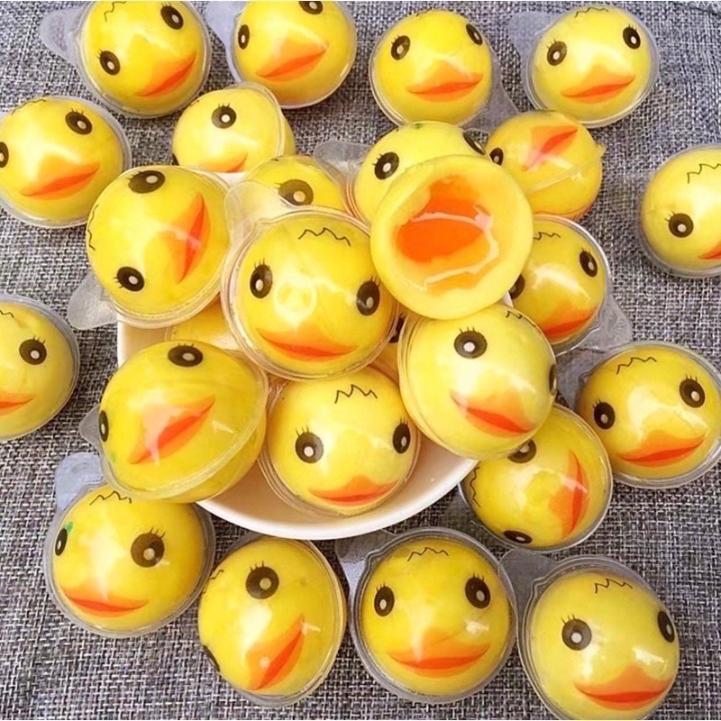 Hộp 60 viên kẹo dẻo có nhân hình con mắt/con vịt/quả dâu/dưa hấu/kẹo mông