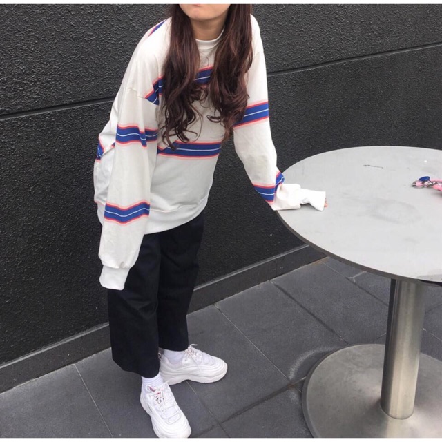 Áo sweater sọc kẻ ngang dài tay Guy unisex nhiều màu siêu hot 2020 | BigBuy360 - bigbuy360.vn