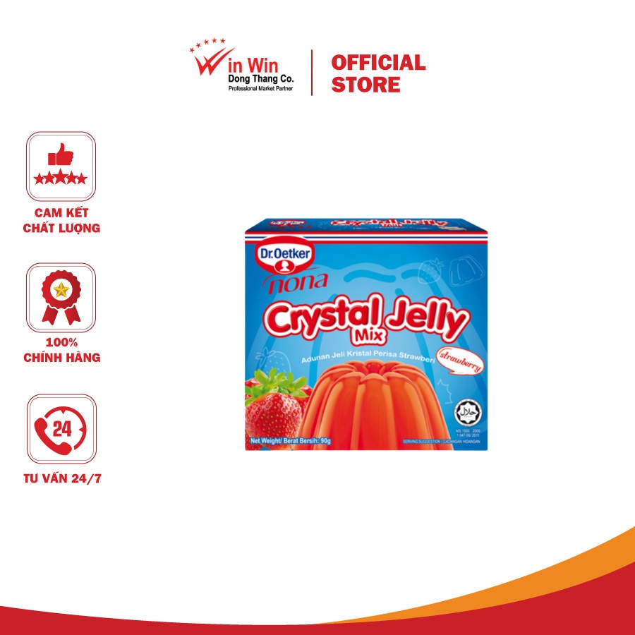 Bột Thạch Rau Câu Hương Dâu Dr. Oetker 90g