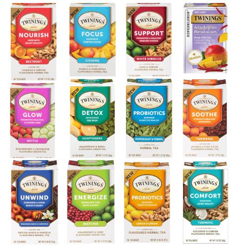Trà sức khỏe Twinings detox ngủ ngon, nhân sâm, tiêu hóa (date 2023-2025)