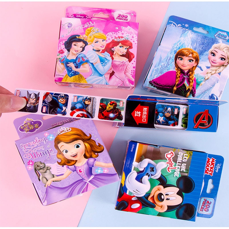 DISNEY Set 200 Miếng Dán Hình Công Chúa Elsa Phim Hoạt Hình Frozen Dành Cho Bé