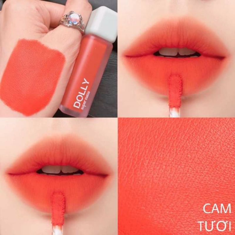 Son Dolly Super Matte mềm môi,ko chì (màu cam tươi)