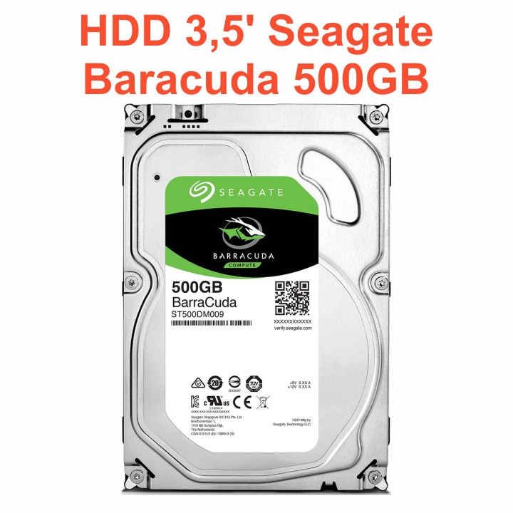 Ổ cứng PC 3.5” Seagate BarraCuda 500GB - Tháo máy đồng bộ mới 99%  – Bảo hành 24 tháng - CHÍNH HÃNG