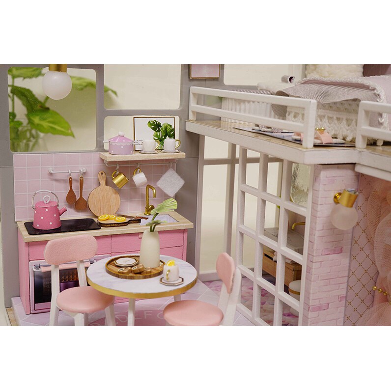 Nhà búp bê Girlish Dream DIY L025 tặng kèm (KEO+MICA)