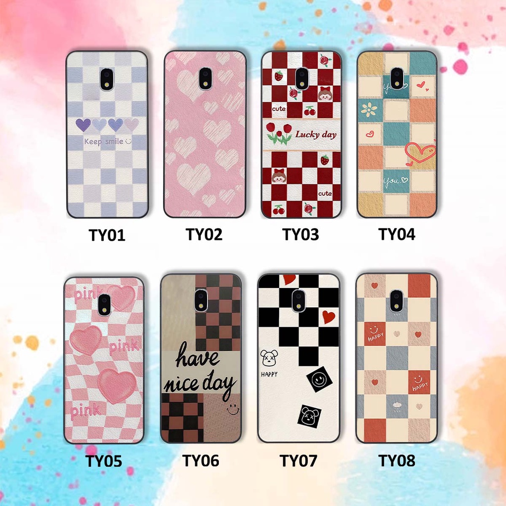 Ốp Samsung J5 Pro caro trái tim cá tính, thời trang siêu đẹp, siêu phong cách