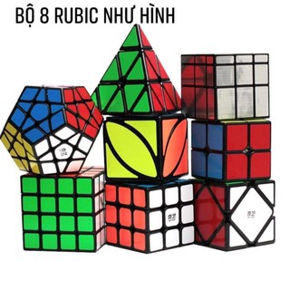 Set 8 Rubik HOT nhất 2021_Đồ chơi phát triển trí tuệ_Hàng chuẩn loại 1 thương hiệu nổi tiếng, siêu bền, xoay trơn, mượt