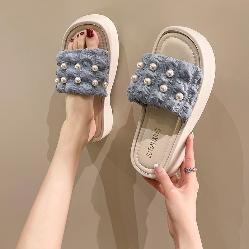 Giày Sandal Mùa Hè Đế Mềm Dày Dặn Dễ Phối Đồ Hợp Thời Trang Cho Nữ