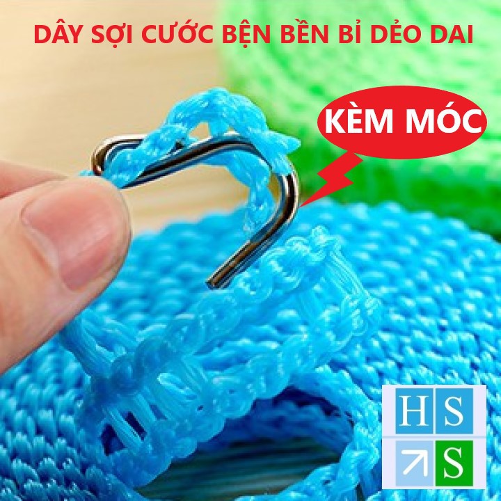 Dây phơi quần áo chịu lực thông minh chống dồn (Dài 5m , Mầu giao ngẫu nhiên) - HS Shop Đà Nẵng