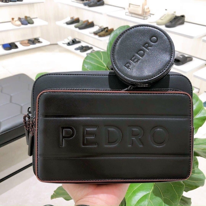 TÚI NAM pe.dro  VUÔNG KÈM TÚI TRÒN NHỎ