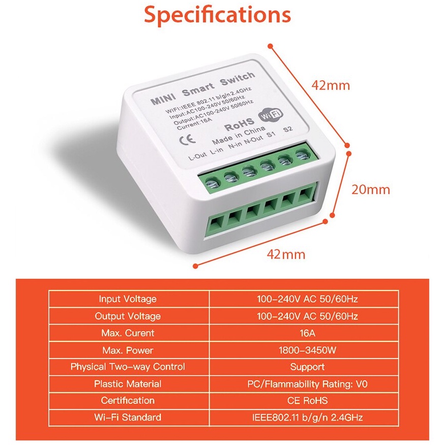 Công Tắc Thông Minh Điều Khiển Từ Xa Qua WIFI, 3G, 4G