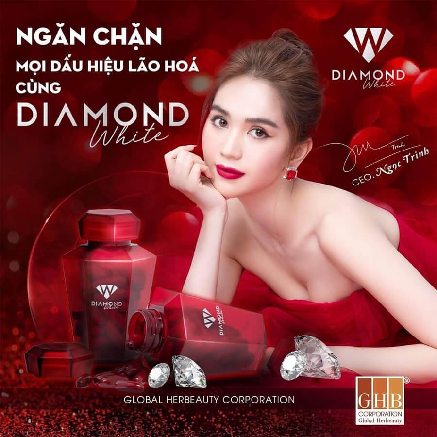 Diamond White Viên Uống Trắng Da Chống Nắng Giảm Nám Tàn Nhang ❤ Đảm Bảo Chính Hãng❤