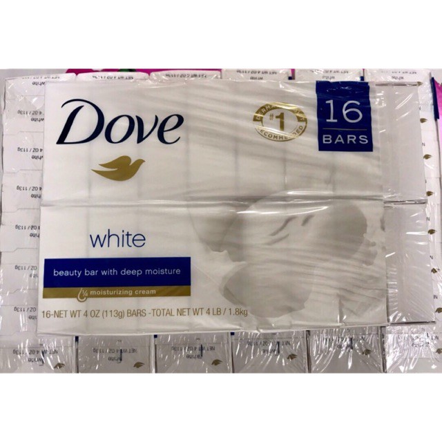 XÀ BÔNG CỤC DOVE CHUẨN MỸ WHITE BEAUTY - 113gr