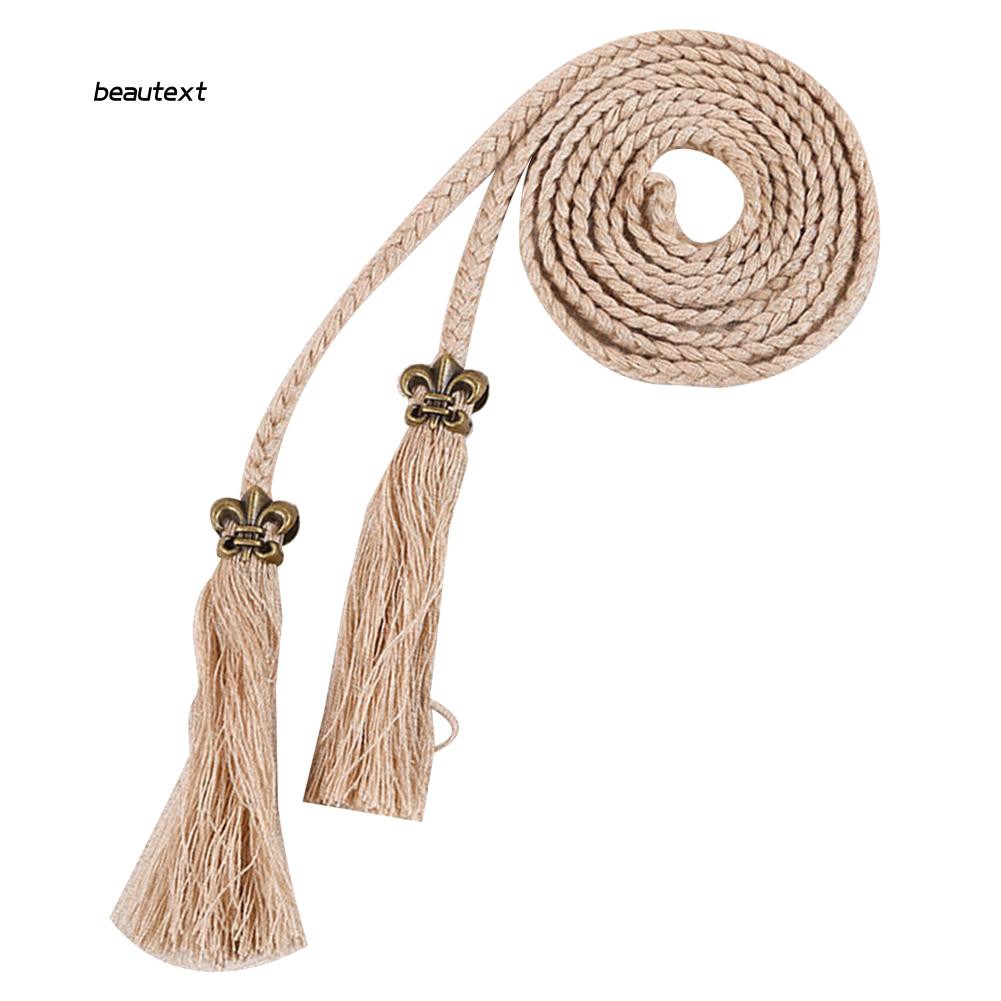 Thắt lưng trang trí dạng dây thừng phối tua rua xinh xắn cho nữ